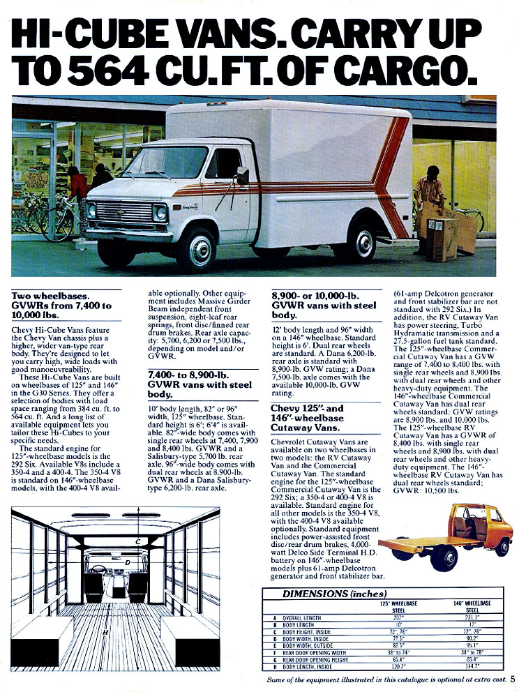 1977 Chevrolet Vans Canadian Brochure Page 7